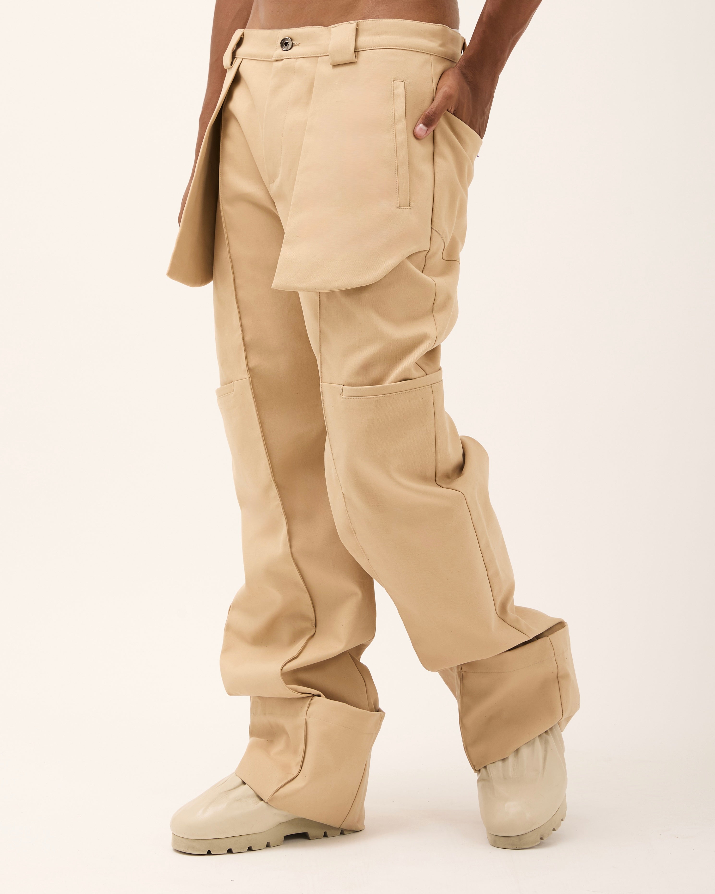 DESTRUCTURED PANT - Beige