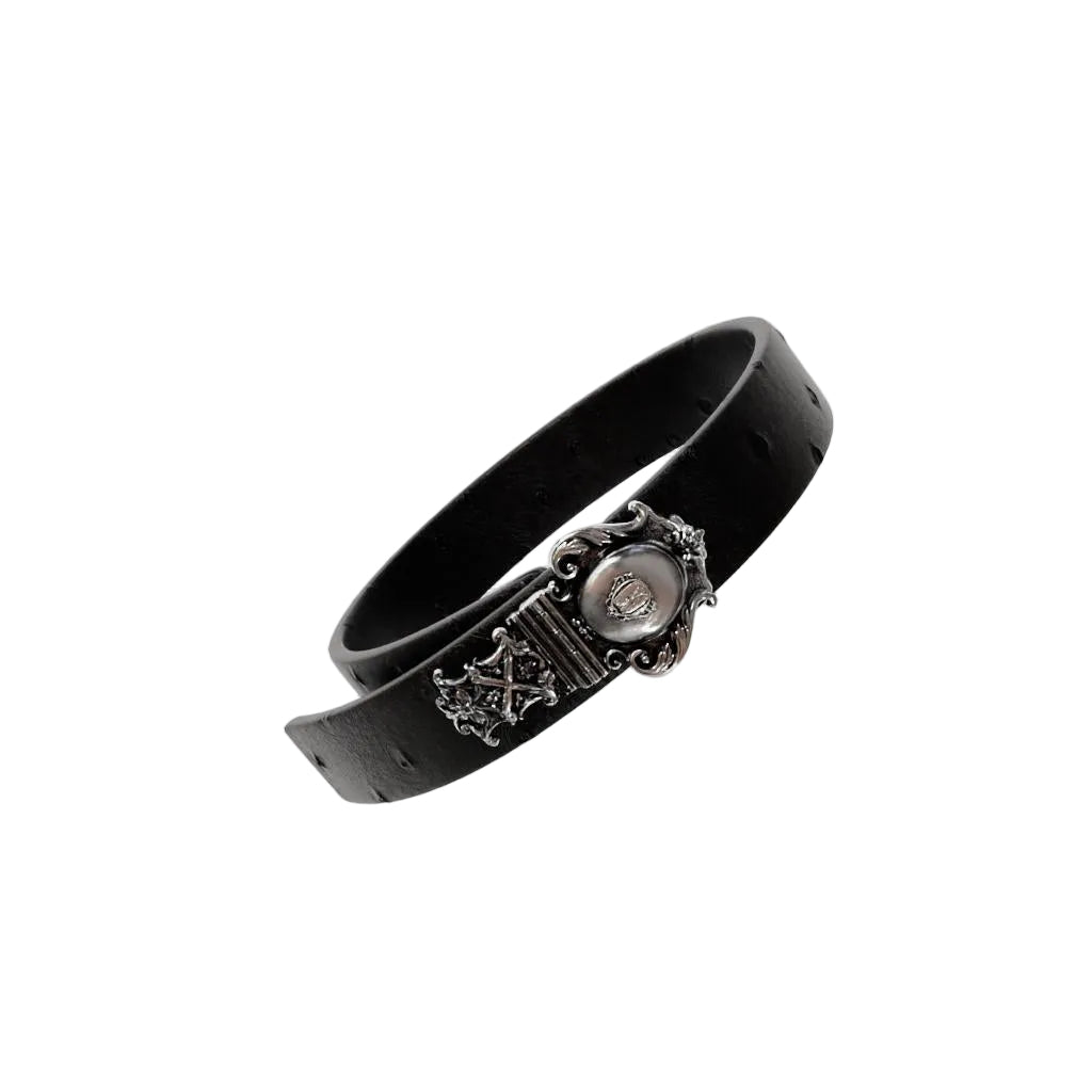 Family Crest Leather Bracelet