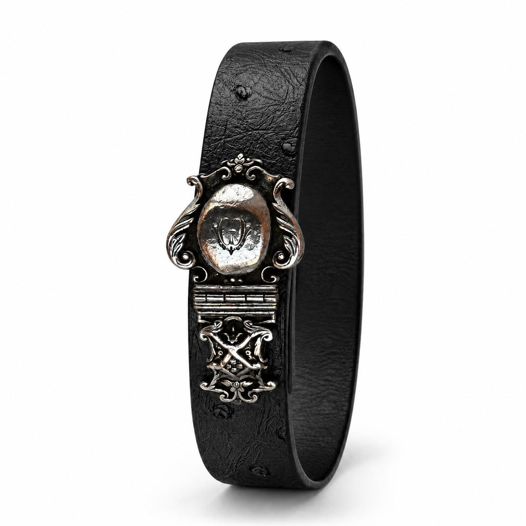 Family Crest Leather Bracelet