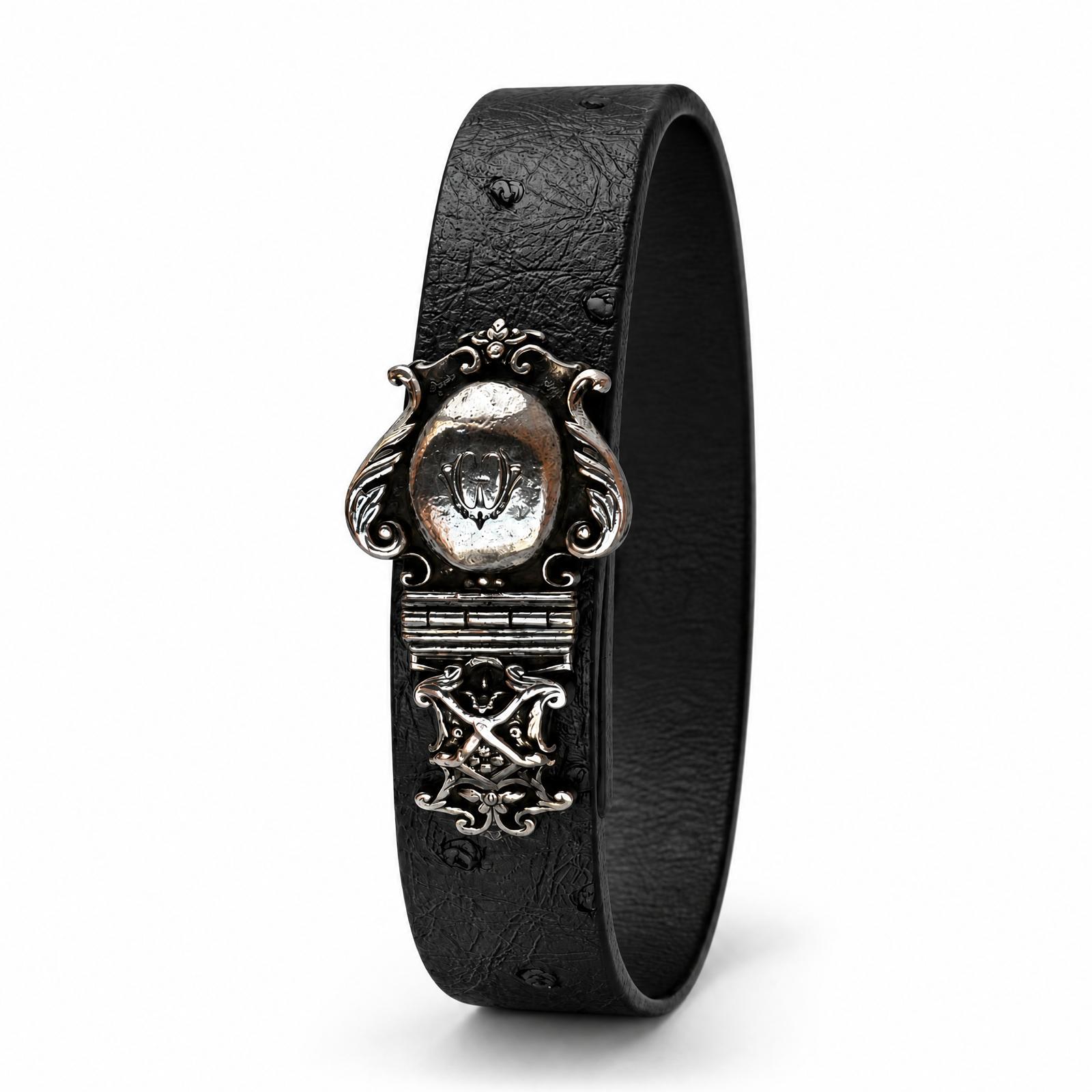 Family Crest Leather Bracelet