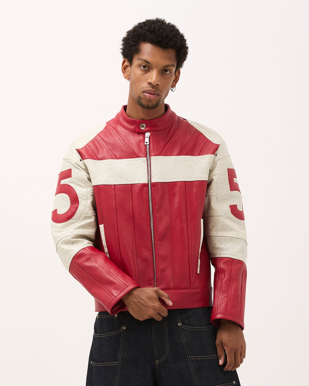 DESTINY LEATHER JACKET - Red