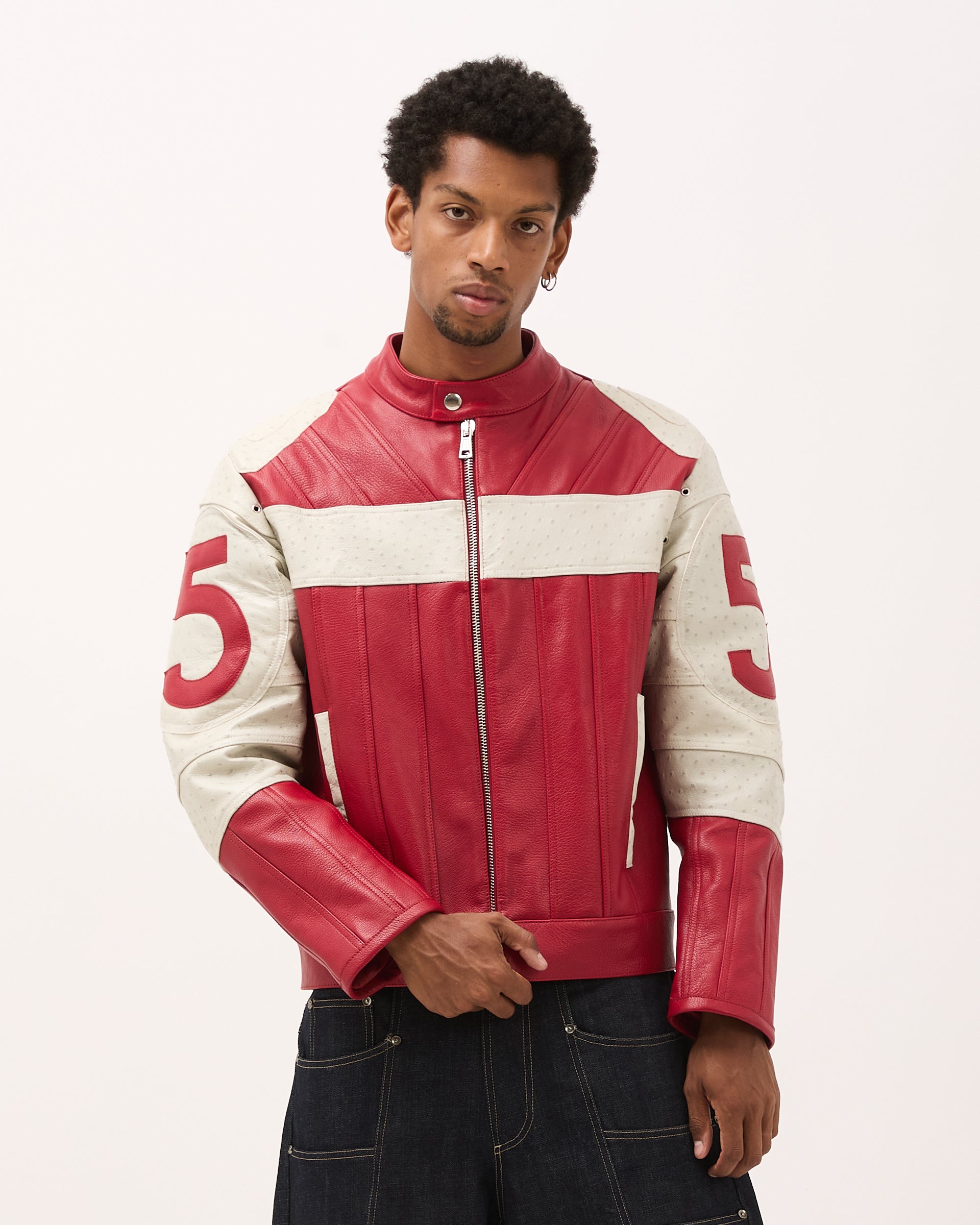 DESTINY LEATHER JACKET - Red