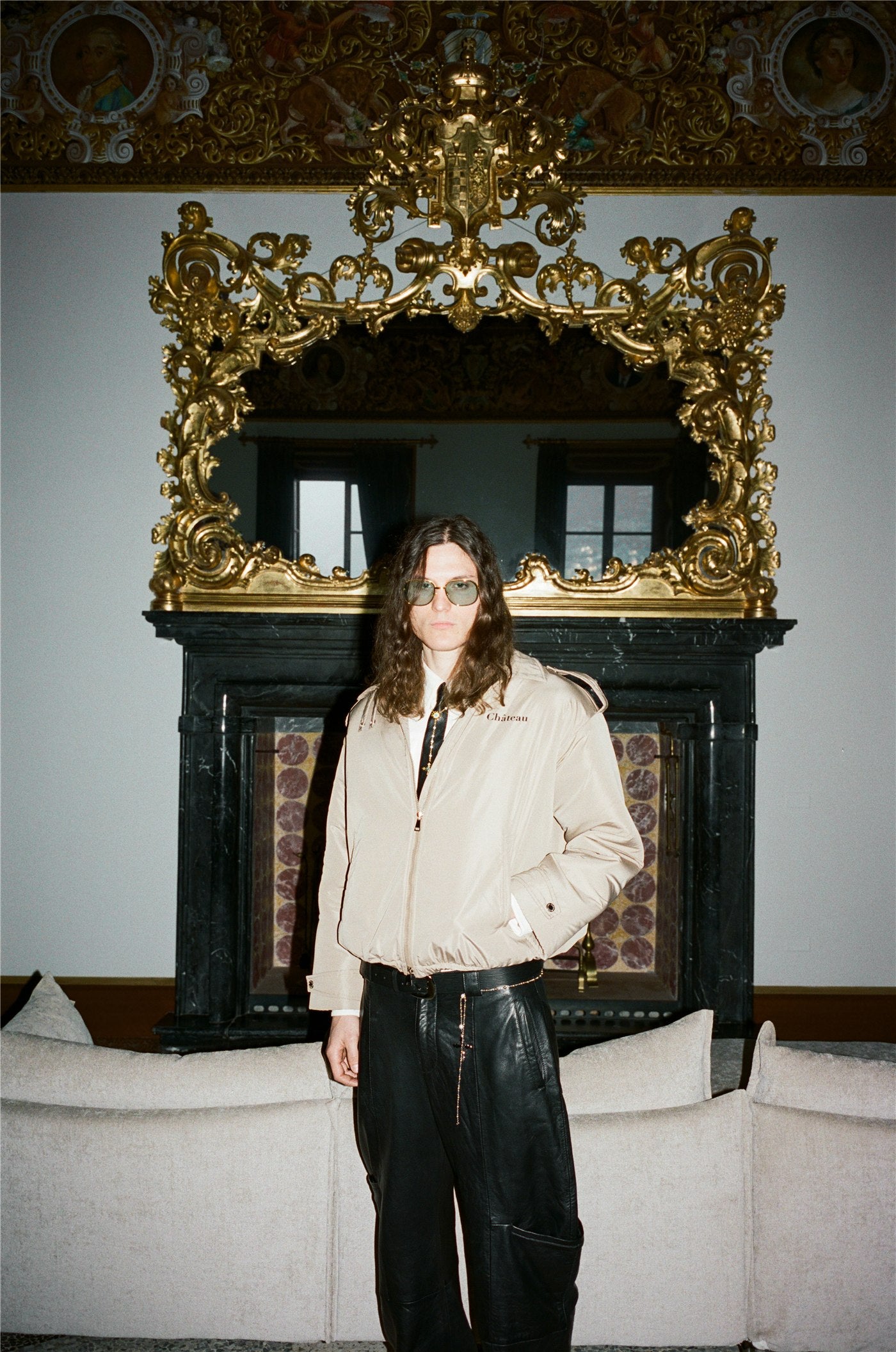 Château collection photographed in a mirror
