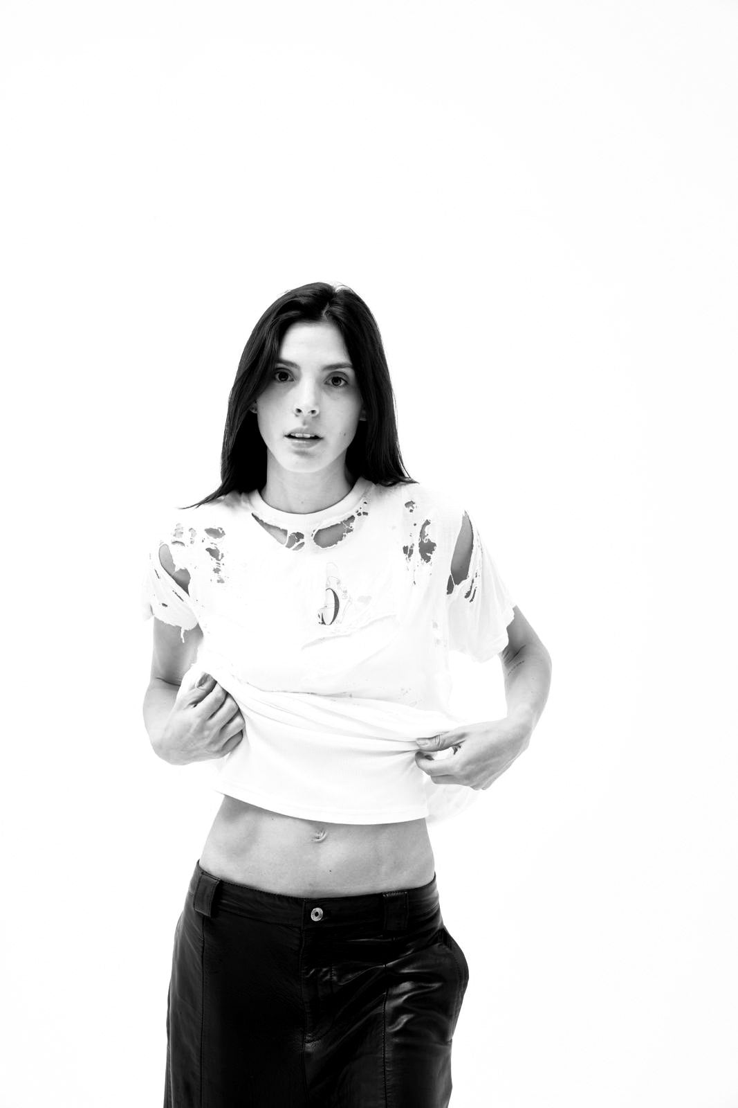 Château tee campaign in black and white
